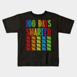 100 Days Smarter Kindergarten Teacher 100Th Day Of School Kids T-Shirt
